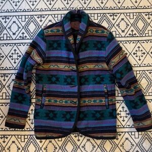 Vintage Woolrich Aztec Patterned Sweater Jacket L